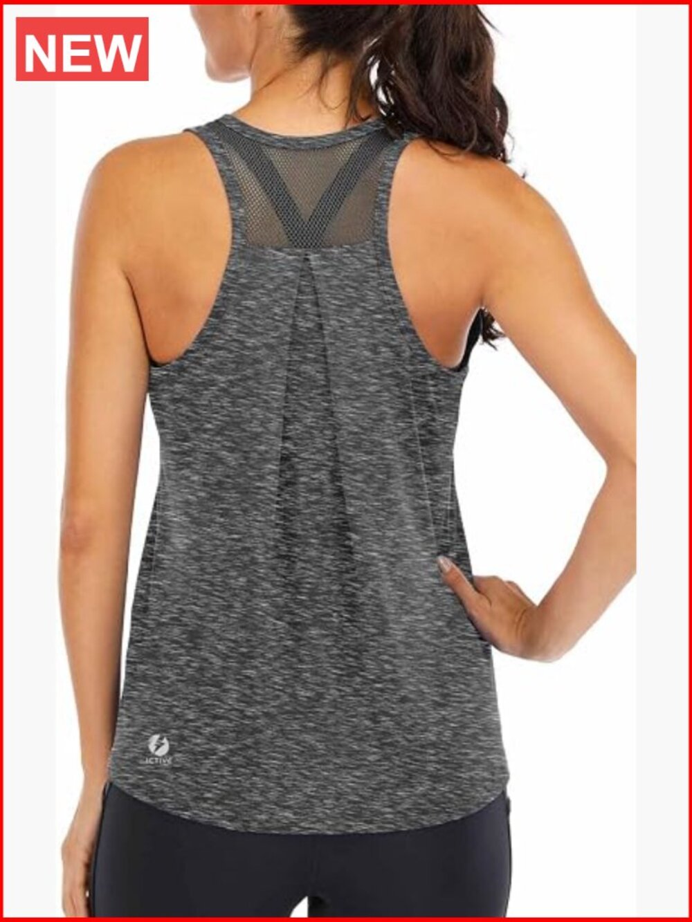 Loose Fit Racerback Mesh Backless Tank Top Running Shirt